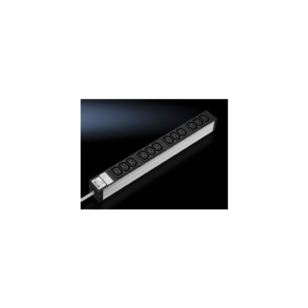 Rittal Steckdosenleiste ( Rack-montierbar ) - Eingabe, Eingang Stromversorgung - 12 ( IEC 320 EN 60320 C13 )
