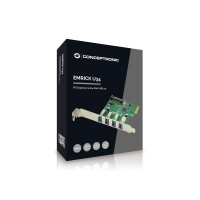 Conceptronic EMRICK U34 - 4-Port-USB-3.0 PCI-Express-Karte - PCIe - USB 3.2 Gen 1 (3.1 Gen 1) - Gr&uuml;n - PC - Passiv - China