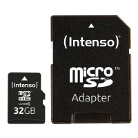 Intenso 32GB MicroSDHC - 32 GB - MicroSDHC - Klasse 10 - 25 MB/s - Schockresistent - Temperaturbest&auml;ndig - Wasserfest - R&ouml;ntgensicher - Schwarz