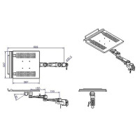 Lindy Notebook-Arm Modular Modulares Halterungssystem...