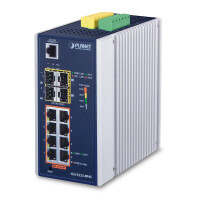 Planet IGS-5225-8P4S - Managed - L2+ - Gigabit Ethernet (10/100/1000) - Vollduplex - Power over Ethernet (PoE) - Wandmontage