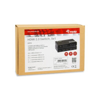 Equip 332725 - HDMI - Aluminium - Schwarz - 60 Hz - 3840 x 2160 - 7.1 Kanäle