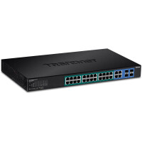 TRENDnet TPE-5028WS - Managed - Gigabit Ethernet (10/100/1000) - Vollduplex - Power over Ethernet (PoE) - Rack-Einbau - 1U
