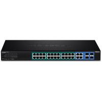 TRENDnet TPE-5028WS - Managed - Gigabit Ethernet (10/100/1000) - Vollduplex - Power over Ethernet (PoE) - Rack-Einbau - 1U