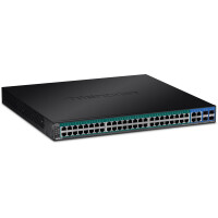 TRENDnet TPE-5048WS - Managed - Gigabit Ethernet (10/100/1000) - Vollduplex - Power over Ethernet (PoE) - Rack-Einbau - 1U