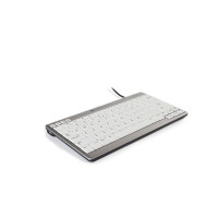 Bakker UltraBoard 950 - Mini - Kabelgebunden - USB - QWERTY - Silber - Wei&szlig;