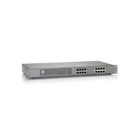 LevelOne 16-Port-Fast Ethernet-PoE-Switch - 480W - 802.3at PoE+ - Unmanaged - Fast Ethernet (10/100) - Vollduplex - Power over Ethernet (PoE) - Rack-Einbau