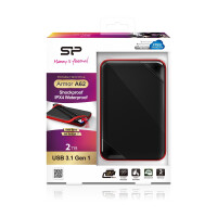 Silicon Power Armor A62 - 2000 GB - 2.5 Zoll - 3.2 Gen 1 (3.1 Gen 1) - Schwarz - Rot
