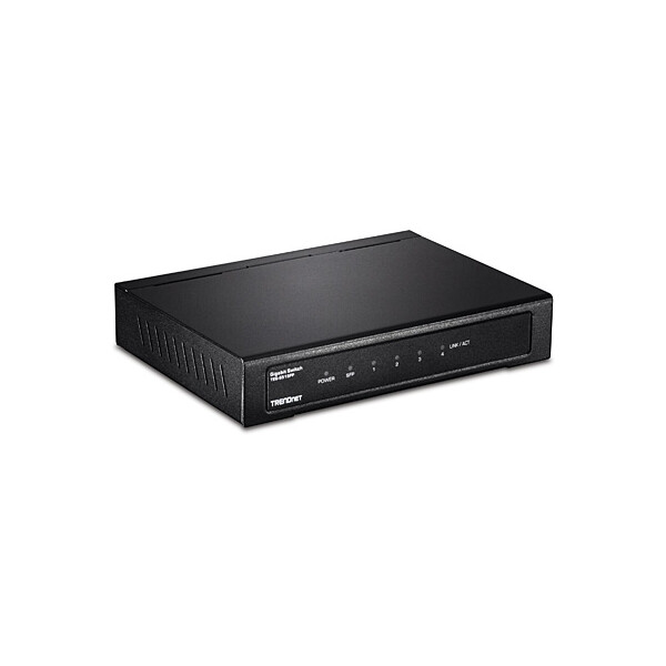 TRENDnet TEG-S51SFP - Unmanaged - Gigabit Ethernet (10/100/1000) - Vollduplex - Wandmontage