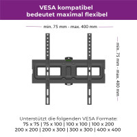 Ultron WM200 - 88,9 cm (35 Zoll) - 75 x 75 mm - 400 x 400 mm - -12 - 12° - 90° - Schwarz