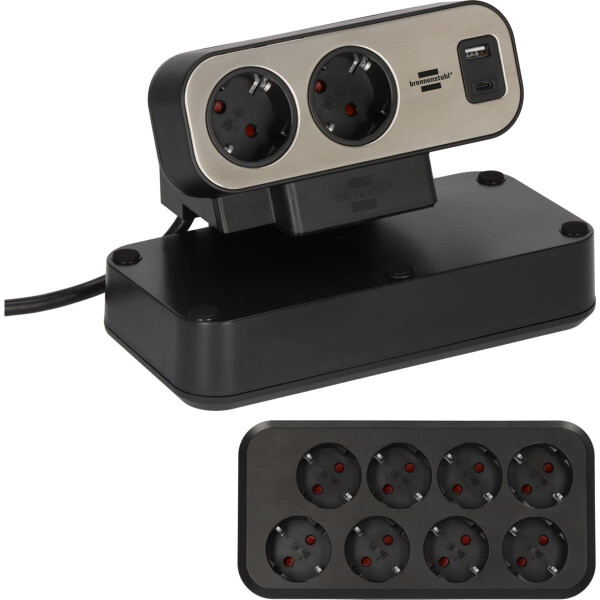 Brennenstuhl estilo Duplex Steckdosenleiste 1x USB C A 10x Schutzkontaktsteckdosen