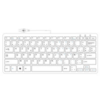 R-Go Compact R-Go Tastatur - AZERTY (BE) - weiß - kabelgebunden - Mini - Kabelgebunden - USB - Membran Key Switch - AZERTY - Weiß