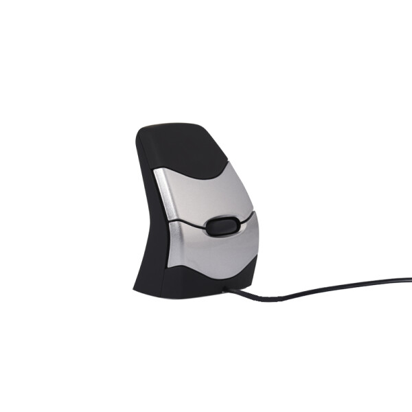 Bakker DXT Precision Mouse - Beidhändig - USB Typ-A - Schwarz - Silber