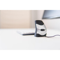 Bakker DXT Precision Mouse - Beidhändig - USB Typ-A - Schwarz - Silber