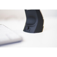 Bakker DXT Precision Mouse - Beidhändig - USB Typ-A - Schwarz - Silber