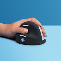 R-Go HE Mouse R-Go  - Ergonomische Maus - Gro&szlig; (Handl&auml;nge &uuml;ber 185mm) - linksh&auml;ndig - drahtlose - Linksh&auml;ndig - Vertikale Ausf&uuml;hrung - RF Wireless - 2500 DPI - Schwarz