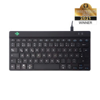 R-Go Compact Break R-Go Tastatur - QWERTZ (DE) - schwarz - kabelgebunden - Mini - Kabelgebunden - USB - QWERTY - Schwarz