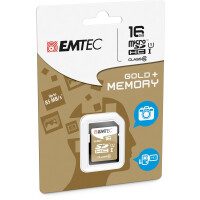 EMTEC SDHC 16GB Class10 Gold + - 16 GB - SDHC - Klasse 10...