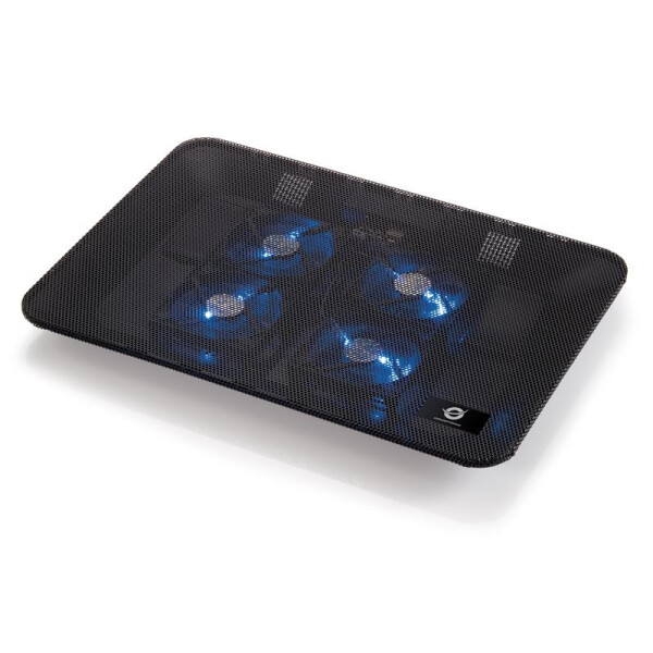 Conceptronic Kühlende Notebook-Unterlage mit 4 Lüftern - 39,6 cm (15.6 Zoll) - 4 Stück(e) - 8 cm - Schwarz - Aluminium - USB