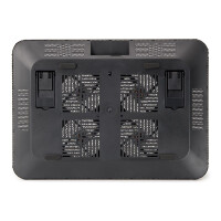 Conceptronic Kühlende Notebook-Unterlage mit 4 Lüftern - 39,6 cm (15.6 Zoll) - 4 Stück(e) - 8 cm - Schwarz - Aluminium - USB