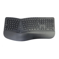 Conceptronic ORAZIO ERGO Kabelloses Set aus ergonomischer Tastatur und vertikaler Maus - spanisch - Volle Größe (100%) - RF Wireless - QWERTY - Schwarz - Maus enthalten