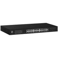 LevelOne Switch 28x GE GEP-2841 2xGSFP 370W 24xPo -...