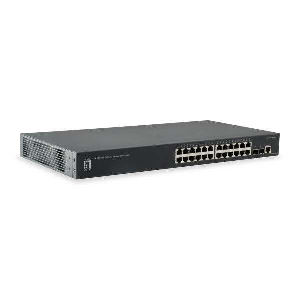 LevelOne GTL-2661 - Switch - 24 x 10/100/1000+ 2 10 Gigabit SFP+ - Switch - Glasfaser (LWL)