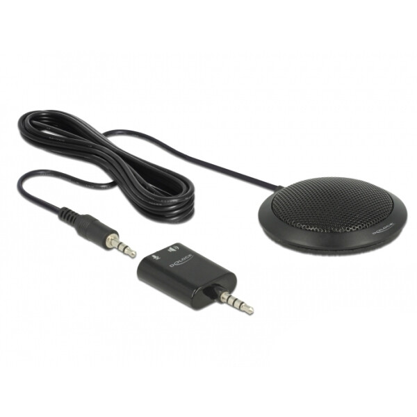 Delock 65873 - Tischmikrofon - -32 dB - 100 - 10000 Hz - 2200 Ohm - Omnidirektional - Verkabelt