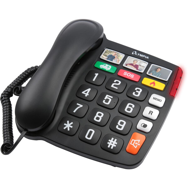 Olympia 4500 - Analoges Telefon - Kabelgebundenes Mobilteil - Schwarz - Weiß