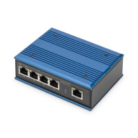 DIGITUS 4 Port Gigabit Netzwerk PoE Switch, Industrial,...