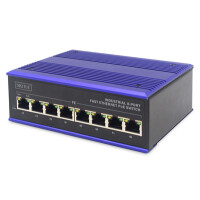 DIGITUS 8 Port Fast Ethernet Netzwerk PoE...