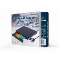 Gembird DVD-USB-03 - Schwarz - Vorderseite - Horizontal - China - DVD&plusmn;RW - USB Typ-C