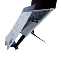 R-Go Riser RGORIDOCBL - Notebook-Ständer - Schwarz - Aluminium - 25,4 cm (10 Zoll) - 55,9 cm (22 Zoll) - 5 kg