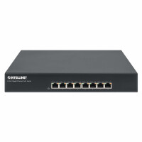 Intellinet 8-Port Gigabit Ethernet PoE+ Switch - IEEE 802.3at/af Power-over-Ethernet (PoE+/PoE)-konform - 140 W - Endspan - Desktop - 19" Rackmount - Gigabit Ethernet (10/100/1000) - Vollduplex - Power over Ethernet (PoE) - Rack-Einbau