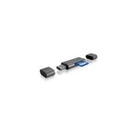 ICY BOX IB-CR201-C3 - MicroSD (TransFlash) - MicroSDHC - MicroSDXC - SD - SDHC - SDXC - Anthrazit - 5000 Mbit/s - Aluminium - Access - Leistung - USB 3.2 Gen 1 (3.1 Gen 1) Type-C