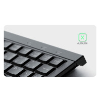 KeySonic KSK-3211ELU Super-Mini Tastatur DE-Layout Hintergrundbeleuchtung Touchpad