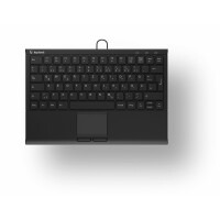 MaxPoint KSK-5211ELU Mini Tastatur DE-Layout Hintergrundbeleuchtung Touchpad