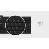 KeySonic KSK-5010ELC Mini Tastatur DE-Layout Hintergrundbeleuchtung Nummernblock