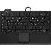KeySonic KSK-5210ELU Mini Tastatur DE-Layout Touchpad Hintergrundbeleuchtung
