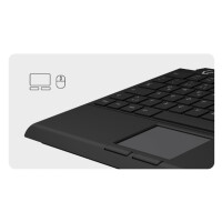 KeySonic KSK-5210ELU Mini Tastatur DE-Layout Touchpad Hintergrundbeleuchtung