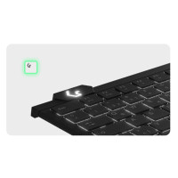 KeySonic KSK-5210ELU Mini Tastatur DE-Layout Touchpad Hintergrundbeleuchtung