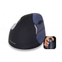 Bakker Evoluent4 Mouse Wireless (Right Hand) - rechts - Optisch - RF Wireless - Schwarz - Blau