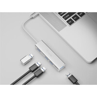 Equip 128958 - USB 3.2 Gen 1 (3.1 Gen 1) Type-C - USB 3.2 Gen 1 (3.1 Gen 1) Type-A - 5000 Mbit/s - Silber - Aluminium - Windows 10 - Windows 7 - Windows 8