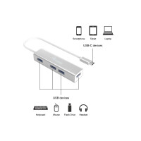 Equip 128958 - USB 3.2 Gen 1 (3.1 Gen 1) Type-C - USB 3.2 Gen 1 (3.1 Gen 1) Type-A - 5000 Mbit/s - Silber - Aluminium - Windows 10 - Windows 7 - Windows 8