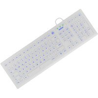KeySonic KSK-8031INEL - Volle Größe (100%) - USB - QWERTZ - LED - Weiß