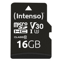 Intenso 3433470 - 16 GB - MicroSDHC - Klasse 10 - UHS-I - 100 MB/s - 45 MB/s