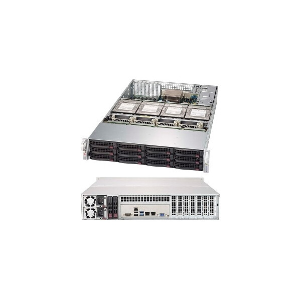 Supermicro SuperChassis 829HE1C4-R1K62LPB - Rack - Server - Schwarz - ATX - EATX - 2U - 1600 W