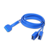 Chenbro Micom 26H03313601A0 - 0,75 m - 2 x USB A - USB 3.2 Gen 1 (3.1 Gen 1) - Blau