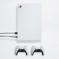 Floating Grip Playstation 5 Wall Mounts by - White Bundle...