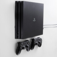 Floating Grip Playstation 4 Pro and Controller Wall Mount - Bundle Black - FG0125 - PlayStation - PlayStation 4 Pro